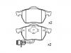 Bremsbelagsatz, Scheibenbremse Brake Pad Set:4A0 698 151