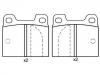 Bremsbelagsatz, Scheibenbremse Brake Pad Set:0060 750 556