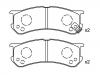 Bremsbelagsatz, Scheibenbremse Brake Pad Set:04491-97502-000